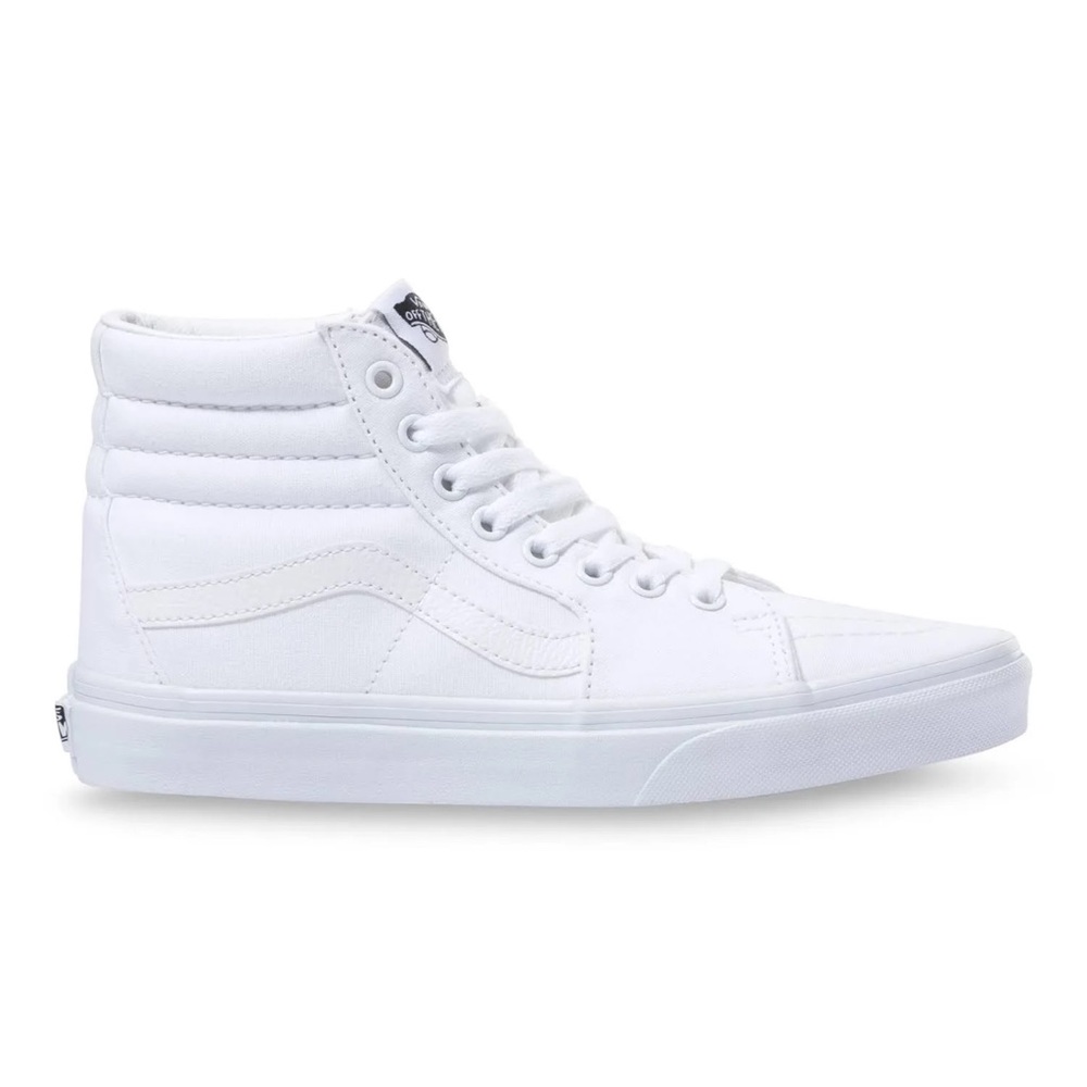 NWIB: VANS Canvas Sk8-Hi True White Shoes women size 9.5